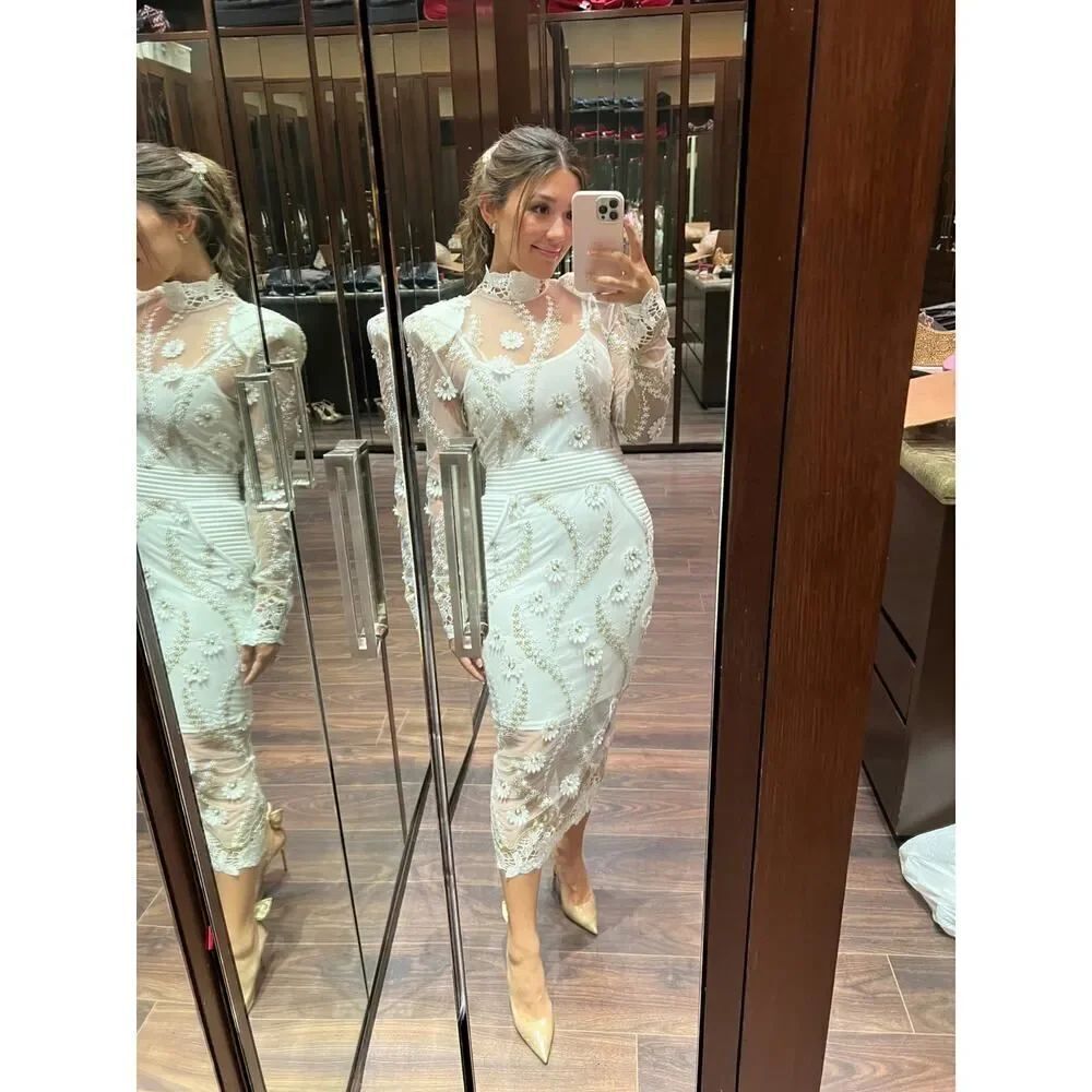 zhivago raise your hand midi dress white US6 - Picture 5 of 9